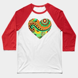 Organic Floral Heart Baseball T-Shirt